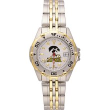 Ladies University Of Iowa Watch - Stainless Steel All Star