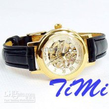 Ladies Vanity Fair Gold Tone Dress Mechanical Watch