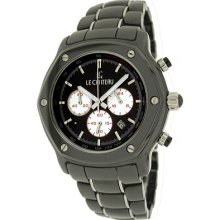 Le Chateau Persida LC Men's All Black Ceramic Chonograph Watch -5 ...