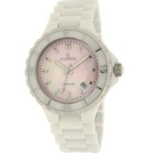 Le Chateau Women's White Ceramic Watch-5862pnkmop