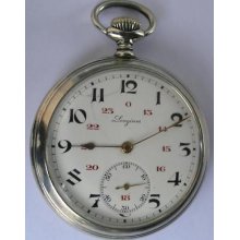 Longines Art Deco Open Face Pocket Watch Swiss 1926