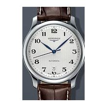 Longines Master Date 38.5mm Watch - Silver Dial, Brown Alligator Strap L26284783 Sale Authentic