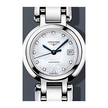 Longines PrimaLuna Auto Diamond Pearl Mini 26.5 mm Watch - Mother of Pearl Dial, Stainless Steel Bracelet L81114876 Sale Authentic