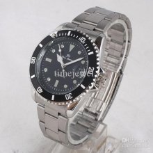 Lots Men's Black Dial Stainless Steel Band Date Self-winding Automat