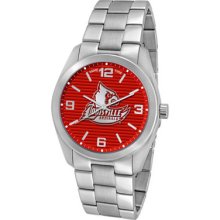 Louisville Cardinals Game Time Elite Watch - Stainless Steel W/textured Dial