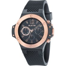 Ltd Watch Rxtr Unisex Quartz Watch With Black Dial Chronograph Display And Black Silicone Strap Ltd-310203