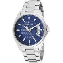 Lucien Piccard Watches Men's Excalibur Blue Dial Stainless Steel Stai