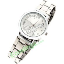 Luxurious Good Jewelry Metal Band Wrist Man Watches Silver