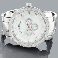 Luxurman Diamond Watches: Mens Diamond Watch 0.12ct