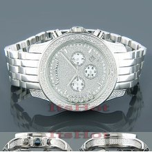 Luxurman Mens Watches Floating Diamond Watch 0.55ct