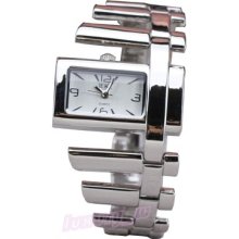 Luxury White Dial Alloy Band Easy Read Lady Casual Fashion Quartz Watch