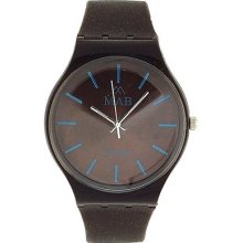 Mab London Gents-mens Coffee Brown Analogue & Coffee Brown Plastic Strap Watch