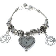 Mackintosh Collection Heart Watch Charm Bracelet