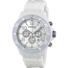 Madison Candy Chronograph White Polycarbonate Unisex Watch U4362