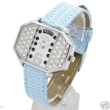 Marco Max Light Blue Strap Black Dots Ladies Watch