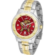 Maryland Terrapins UMD Mens Two-Tone Anochrome Watch