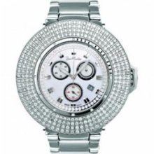 Massive 4 Row Diamond Bezel 10.40ct Joe Rodeo Razor Watch