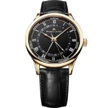 Maurice Lacroix Masterpiece Tradition Cinq Aiguilles Limited Edition Collector 40mm Watch - Black Dial, Black Alligator Strap MP6507-PG101-310 Sale Authentic