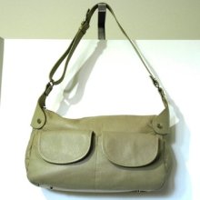 Maxx Tan Leather Handbag Purse Medium Large