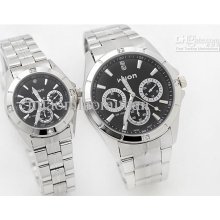 Men And Women Watch A Pair Of Lovers Watch Fashion Three Eye Table F