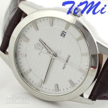 Men Automatic Watch White Date Display 2013 Brand