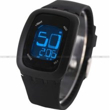 Men Lady Lcd Touch Screen Date Day Alarm Black Jelly Silicone Watch Dailyetrade