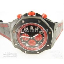 Men Mechanical Watches Royal Oak Offshore All Black Leather Band Men