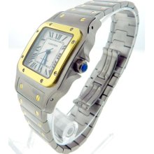 Men's Cartier Santos Galbee W20099c4 Stainless Steel Yellow Gold Xl Watch