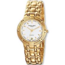 Mens Charles Hubert 14k Gold-plated Brass Off White Dial Watch Xwa534