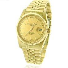 Men's Charles Hubert 14K Gold-Plated Stainless Steel Champagne Dial Watch