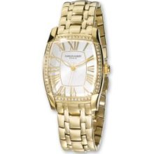 Mens Charles Hubert Gold-plated Stainless Steel Silver Dial Watch