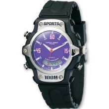 Mens Charles Hubert Rubber Band ring Purple Dial Sport Watch ...