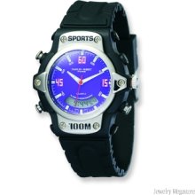 Men's Charles Hubert Rubber Band Purple Dial Sport Watch