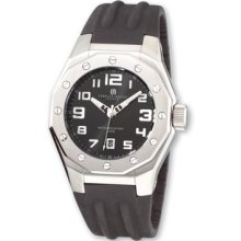 Mens Charles Hubert Stainless Steel Black Dial Watch Xwa2678