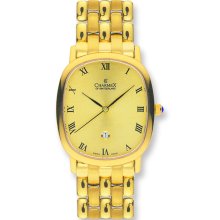 Mens Charmex PVD-plated Champagne Dial Swiss 34x39mm Watch