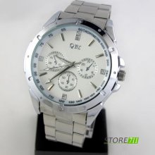 Men's Classical Analog Stainless Steel Quartz Wrist Watch