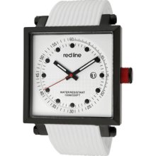 Men's Compressor2 White Dial Black IP Square Case White