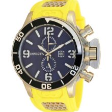 Men's Corduba GMT Stainless Steel Case Yellow Rubber Bracelet Blue Ton