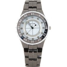 Men's Crystal Dial Bracelet Quartz Watch (White)