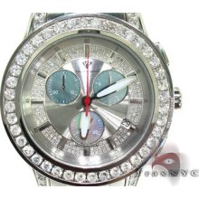 Mens Diamond Aqua Master Mop Watch 19636 Round Cut Color Si1 8.00ct