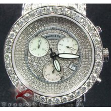 Mens Diamond Benny & Co Full Ice Round Cut F-g Color Vs1 Watch 20.00ct