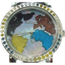 Mens Diamond Special Watch Round Cut G Color Treeze FZ3000 5.00ct