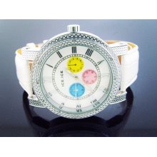 Men's Ice Ice by Icetime Round 10 Genuine Diamond Watch White Face