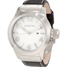 Mens Invicta 1134 Corduba White Dial Black Leather Watch