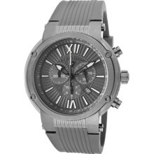 Men's Legato Cirque Chrono Grey Dial Gunmetal IP Case Grey Silico ...