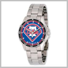 Men's Mlb Stainless Steel Philidelphia Phillies Coach Watch