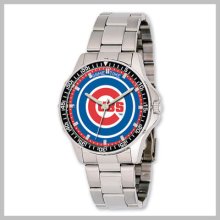 Men's Mlb Stainless Steel Chicago Cubs Coach Watch