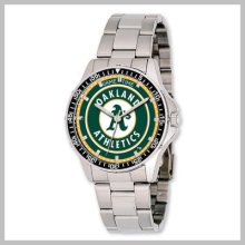 Men's Mlb Stainless Steel Oakland Athletics Coach Watch