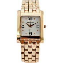 Men's Movado Luko Watch In 14k Solid Yellow Gold With Box