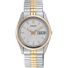 Men's Pulsar Watch PXF110 w Two-Tone Stainless Steel Expansion Band